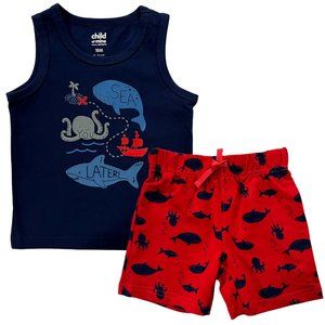 Child of Mine by Carters Baby Boys‎ Tank Top & Shorts Outfit Set Size 0-6 Months